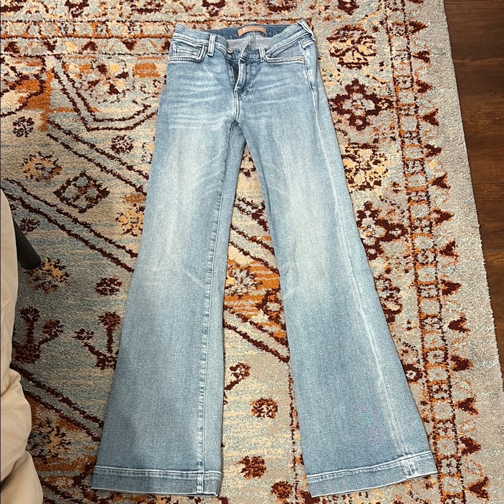 7 For All Mankind Luxe Vintage Dojo Women’s Light Wash Wide Leg/Flare Jeans